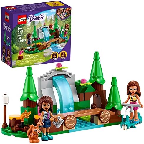 LEGO Friends Forest Waterfall Camping Adventure Set 41677 Building Toys with Andrea and Olivia Mini-Dolls, Toys for 5 Plus Year Old Kids, Girls & Boys, Makes a Great Summer Toy and Activity for Kids