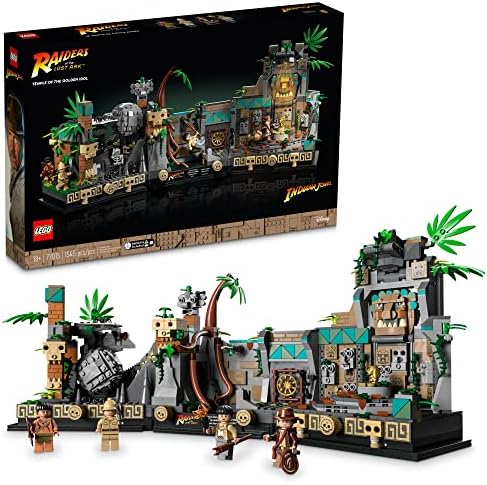 LEGO Indiana Jones Temple of The Golden Idol 77015 Building Project for Adults, Iconic Raiders of The Lost Ark Movie Scene, Includes 4 Minifigures: Indiana Jones, Satipo, Belloq and a Hovitos Warrior