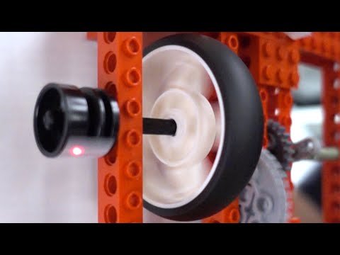 Hand-spinning a Lego wheel rapidly