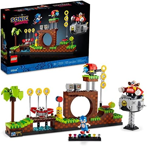 LEGO Ideas Sonic The Hedgehog – Green Hill Zone 21331 Collectible Set, Nostalgic 90's Gift Idea for Adults with Dr. Eggman Figure and Eggmobile