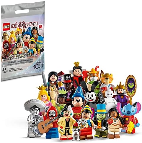 LEGO Minifigures Disney 100 71038, Limited Edition Collectible Figures for Disney 100 Celebration, Gift to Encourage Kids Ages 5+ to Enjoy Independent Play (1 of 18 Bags to Collect)