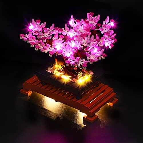 YEABRICKS LED Light Kit for Lego - Creator Expert Bonsai Tree(Pink) Building Blocks Model, LED Light Set Compatible with 10281(Lego Set NOT Included)