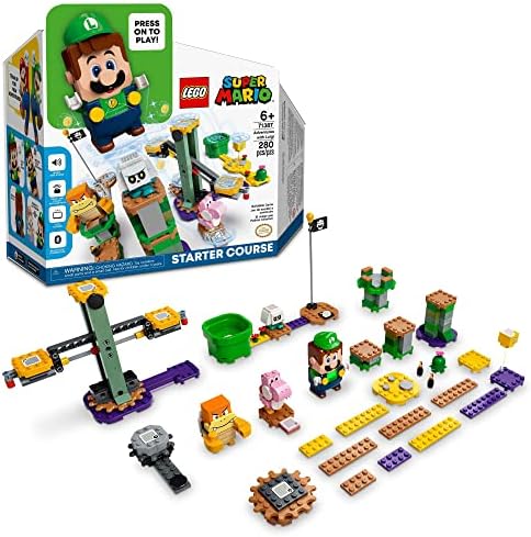 LEGO Super Mario Adventures with Luigi Starter Course 71387 Toy for Kids, Interactive Figure and Buildable Game with Pink Yoshi, Birthday Gift for Super Mario Bros. Fans, Girls & Boys Gifts Age 6 Plus
