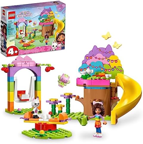 LEGO Gabby's Dollhouse Kitty Fairy’s Garden Party 10787 Building Toy with Tree House, Swing, Slide, and Merry-Go-Round, Includes Gabby and Pandy Paws, Birthday Gift for Kids Ages 4+