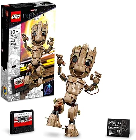 LEGO Marvel I am Groot 76217 Building Toy Set - Action Figure from The Guardians of The Galaxy Movies, Baby Groot Model for Play and Display, Great for Kids, Boys, Girls, and Avengers Fans Ages 10+