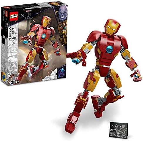 LEGO Marvel Iron Man Figure 76206 Collectible Buildable Toy, Kids Bedroom Display Model from Avengers: Age of Ultron, Infinity Saga Set