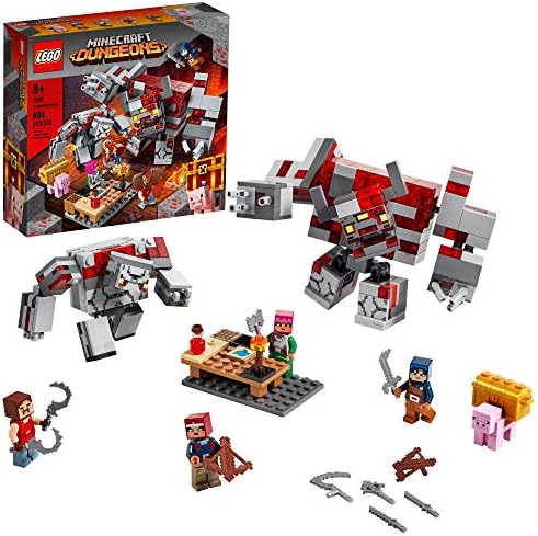 LEGO Minecraft The Redstone Battle 21163 Cool Minecraft Set for Kids Aged 8 and Up, Great Birthday Gift for Minecraft Players and Fans of Monsters, Dungeons and Battle Action (504 Pieces)