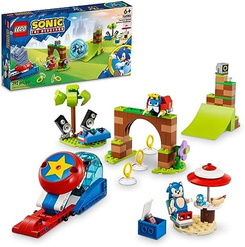 LEGO Sonic The Hedgehog Sonic’s Speed Sphere Challenge 76990 Building Toy Set, Sonic Playset with Speed Sphere Launcher and 3 Sonic Figures, Fun Birthday Gift for Young Fans Ages 6 and Up