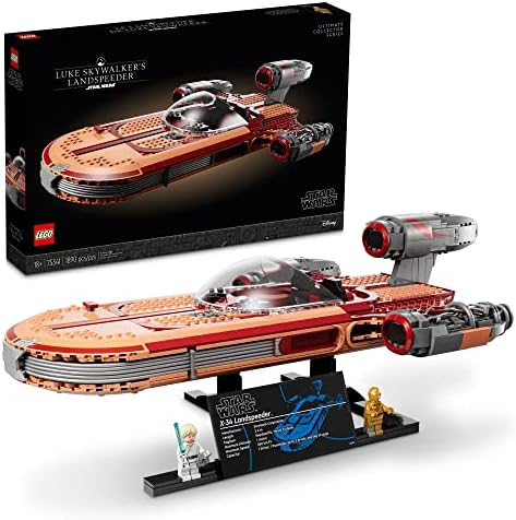 LEGO Star Wars Luke Skywalker's Landspeeder 75341, Ultimate Collector Series Star Wars Building Kit for Adults, Includes Luke Skywalker Lightsaber and C-3PO Mini Figure, Gift Idea for Star Wars Fans