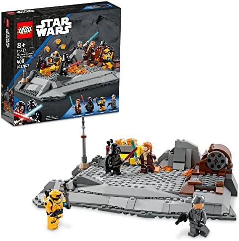 LEGO Star Wars OBI-Wan Kenobi vs. Darth Vader 75334 Building Toy Set - Features 4 Minifigures with Lightsabers for Buildable Battles, Great Collectible Gift for Kids, Boys, and Girls Ages 8+