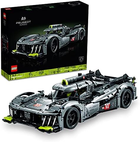 LEGO Technic Peugeot 9X8 24H Le Mans Hybrid Hypercar 42156 Collectible Race Car Building Kit for Adults and Teens, 1:10 Scale Racing Car Model, Gift for Motorsport Fans