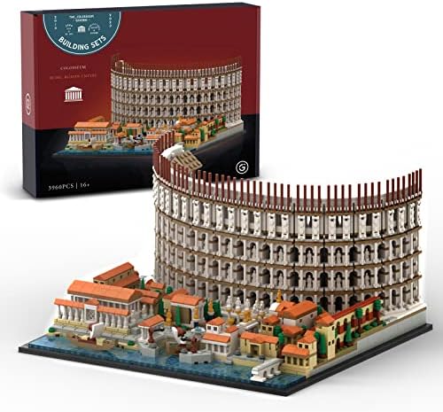 Givenni Architecture The Roman Colosseum Building Set; Collectible Model for Adults; Compatible with Lego, (3989Pieces)