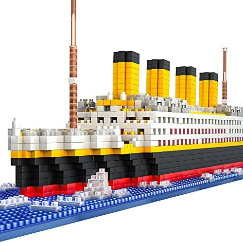 SEASUN Titanic Ship Micro Mini Building Blocks Set, 1860pcs 3D Titanic Model Building Set Micro Mini Blocks, DIY Bricks Toys Gift for Adults and Kids Age 14+