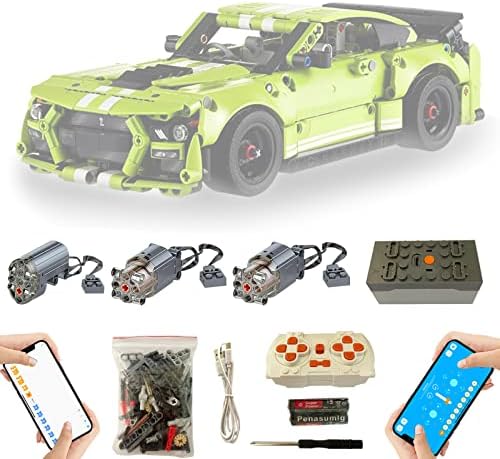 4th Generation Super Motor and Remote Control Upgrade Kit for Lego 42138 technic Ford Mustang Shelby gt500 Model, 3 Motors, Gifts for Adults, Compatible with Lego 42138(Model not Included)…