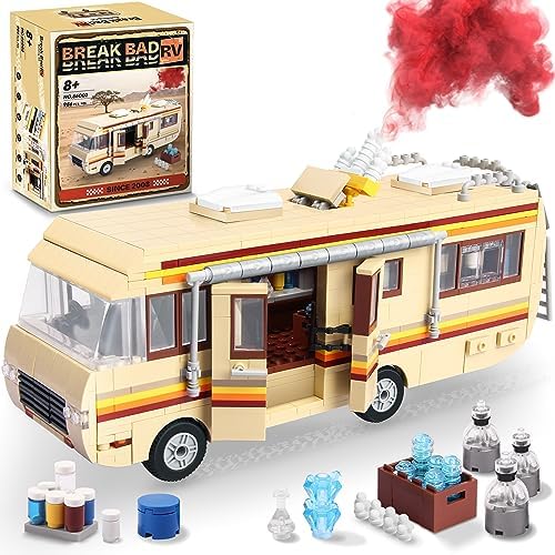 Rvs for Break Bad Compatible with Lego Set, Upgraded Creative Rvs Building Bricks Merchandise, Camper Van Building Set Toy for Boys Age 8-12