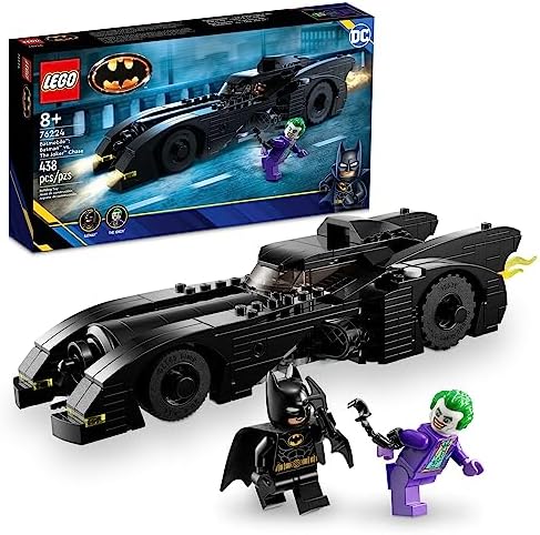 LEGO DC Batmobile: Batman vs. The Joker Chase 76224 Building Toy Set, This DC Super Hero Toy Features Batman's Iconic Vehicle with Weapons and a Minifigure Compatible Cockpit, DC Gift for 8 Year Olds