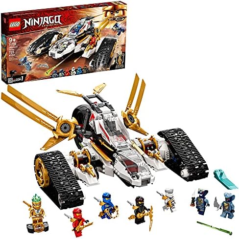 LEGO NINJAGO Legacy Ultra Sonic Raider 71739 Building Kit with a Motorcycle, Plane and Collectible Minifigures; New 2021 (725 Pieces)