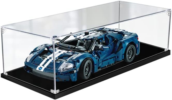 Welkin DC 3MM Display Case for Lego 42154 Ford GT Building Set,Dustproof Clear Display Case Compatible with Lego 42154(Not Include The Model)