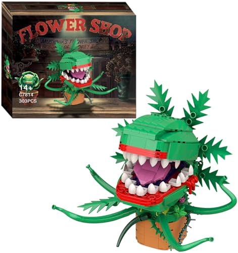 Audrey II Building Blocks Set Compatible with Lego, Piranha Flower Little Shop of Horrors Building Kit, Cannibal Flower Building Bricks Toys Gifts for Boys Girls Kids Adult(303 Pieces)