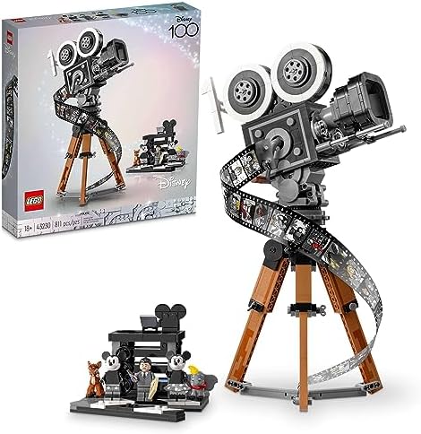 Lego Disney Walt Disney Tribute Camera 43230 Disney Fan Building Set, Celebrate Disney 100 with a Collectible Piece Perfect for Play and Display, Makes a Fun Gift for Adult Builders and Fans