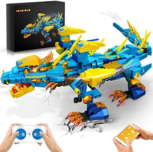 HOGOKIDS Remote & APP Control Dragon Building Kit, 515PCS Projects for Kids Ages 8-12, Educational Birthday Gifts Toys for 7 8 9 10 11 12-15 Years Old Boys Girls, New 2023