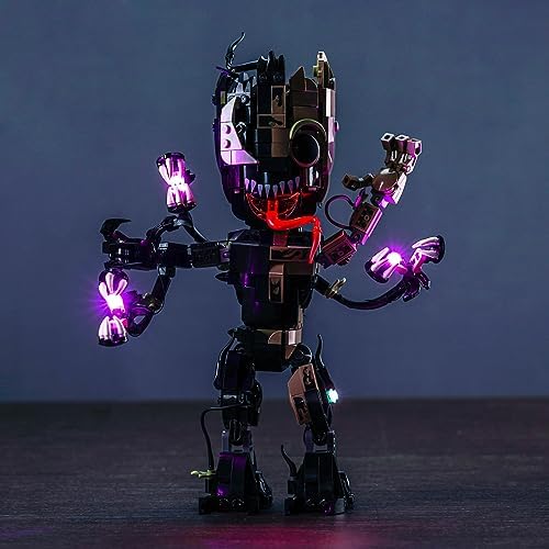 LocoLee LED Light Kit for Lego Venomized Groot 76249, DIY Lighting Set Accessories Compatible with Lego 76249 Toys Building Set for Fans (Lights Only, No Models)