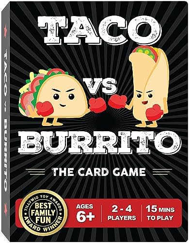 Taco vs Burrito Card Games and Board Games for Kids and Stocking Stuffer for Kids 6, 7, 8, 9, 10+ Adults - Great Kids Games and Family Games