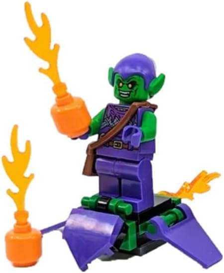 LEGO Marvel Superheroes: Green Goblin Minifigure with Glider and Pumpkin Bombs
