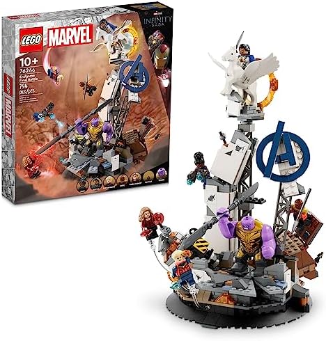LEGO Marvel Endgame Final Battle 76266 Build and Display Avengers Model, Collectible Playset with 6 Minifigures Including Captain Marvel, Gift Idea for Christmas for Teen Boys, Girls and Marvel Fans