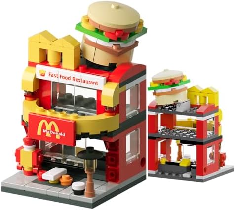 LITTCO Building Blocks City Burger House, Birthday Toys Compatible with Lego McDonalds Set 167PCS