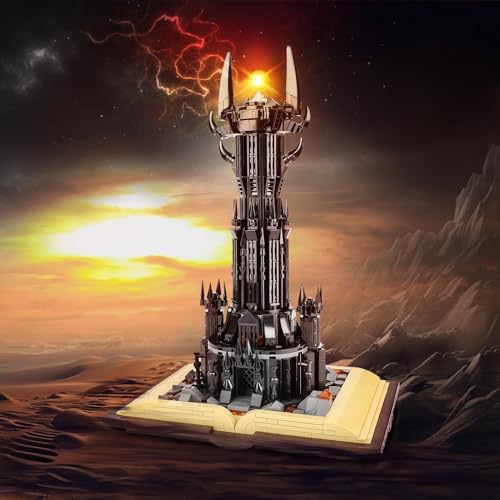 Ideas Castle Architecture Building Set with Lighting for Adults, Compatible with Lego, STEM Christmas Birthday Gift Toy for Boys Kids Aged 8-14, MOC Dark Tower Building Kit for Collection (969PCS)