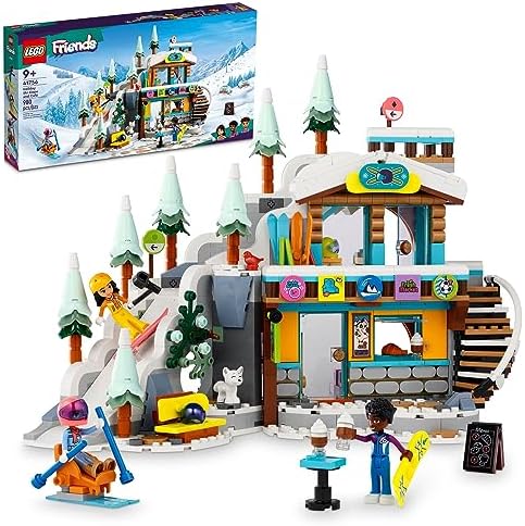 LEGO Friends Holiday Ski Slope and Café 41756 Building Toy Set, Creative Fun for Ages 9+ with 3 Mini-Dolls and Lots of Accessories, A Gift for Kids Who Love Snow Sports or Role Playing