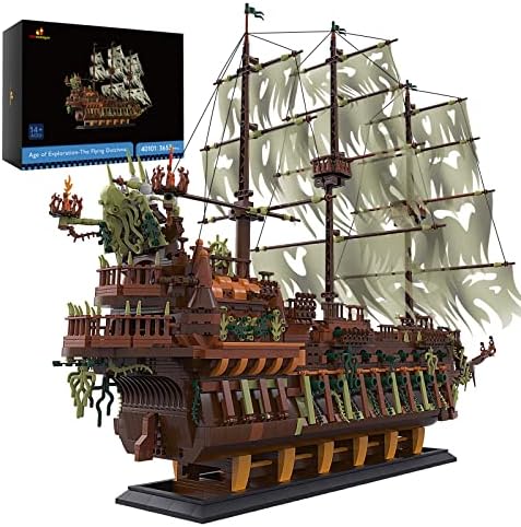 JMBricklayer Pirate Ship Building Sets for Adults 40101 - Mysterious MOC Ship Set Ideal Gifts for Teens Age 14+ Adults who Like Challenging Blocks (3653 Pieces)