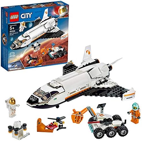 LEGO City Space Mars Research Shuttle 60226 Space Shuttle Toy Building Kit with Mars Rover and Astronaut Minifigures, Top STEM Toy for Boys and Girls, New 2019 (273 Pieces)