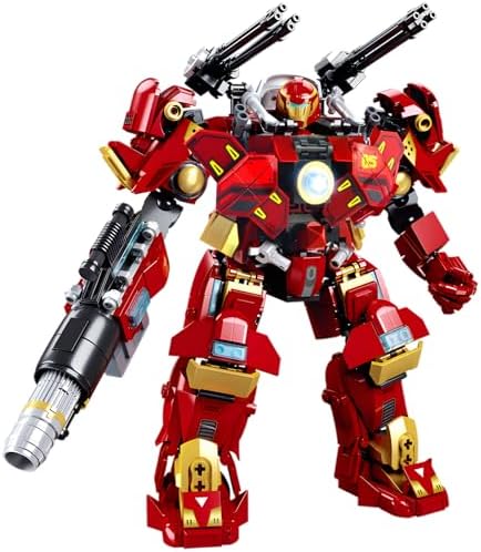 Mech Robot Transforming Building Blocks Set for Adults,City Warrior Justice Hero Soldier Mech Model Building Kit, Cool Creative Robots Toys Gift for Teens Boys, 588 PCS Compatible with Lego