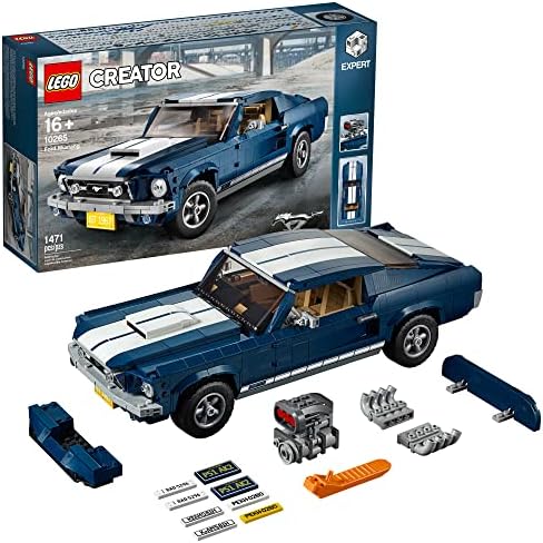 LEGO Creator Expert Ford Mustang 10265 Building Set - Exclusive Advanced Collector's Car Model, Featuring Detailed Interior, V8 Engine, Home and Office Display, Collectible for Adults and Teens