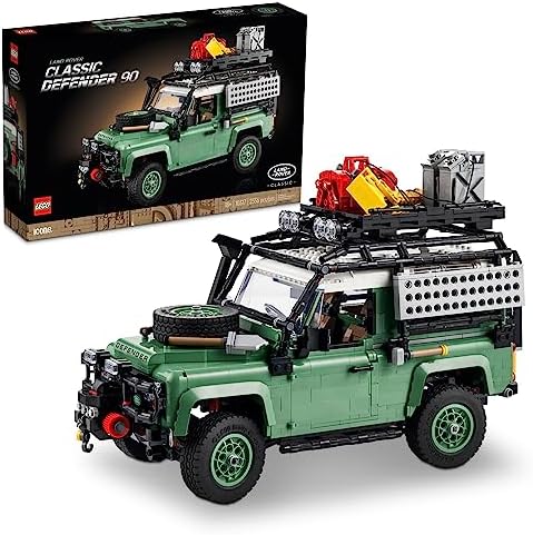 LEGO Icons Land Rover Classic Defender 90 10317 Model Car Building Set for Adults and Classic Car Lovers, This Immersive Project Based on an Off-Road Icon Makes a Great Graduation Gift for Him or Her