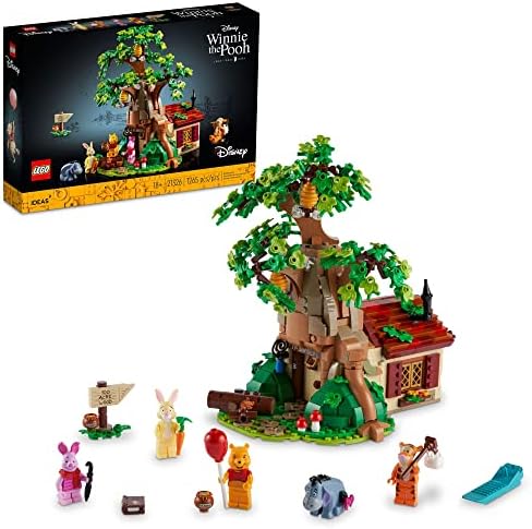 LEGO Ideas Disney Winnie The Pooh 21326 Building Set - Home Décor Collectible Gift with Piglet Minifigure and Eeyore Figure, Pooh Bear House Opens for Easy Access, Classic Display Model for Adults