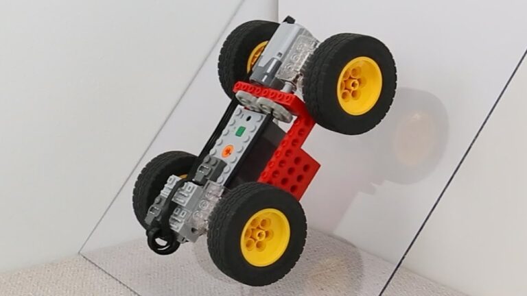 Mastering Gravity: Lego Car Conquering Slopes