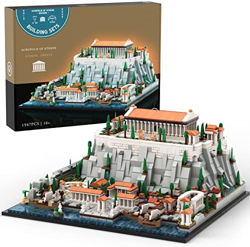 Acropolis Athens Building Set: Collectible Model for Adults; Compatible with Lego (1947 pcs)