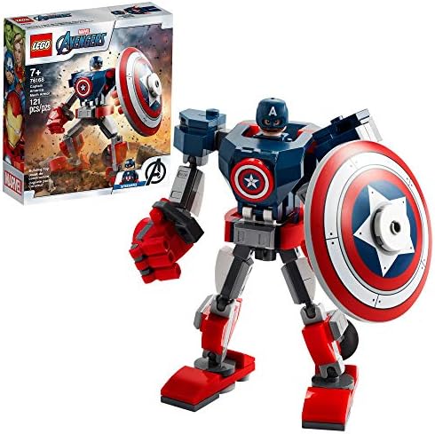 New 2021 LEGO Captain America Mech Armor – Collectible Shield Toy!