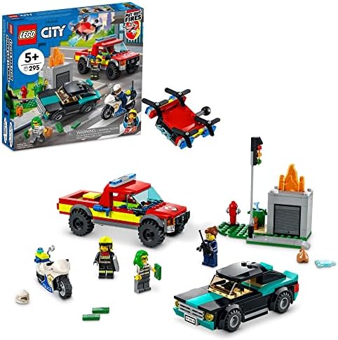 Lego City Fire & Police Building Set – Exciting Rescue Adventure for Kids 5+!