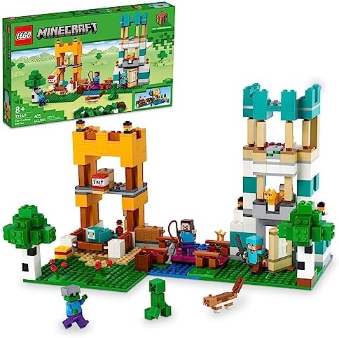 LEGO Minecraft Crafting Box 4.0: Classic Bricks & Figures for Creative 8-Year-Olds