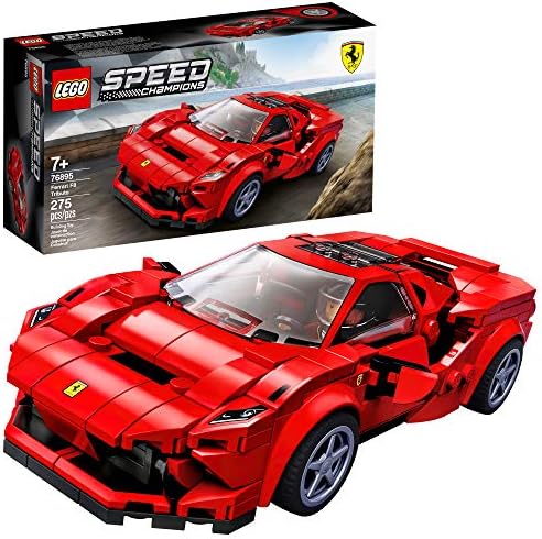 LEGO Speed Champions 76895: Ferrari F8 Tributo Toy Cars for Kids – Building Kit with Minifigure (275 Pcs)