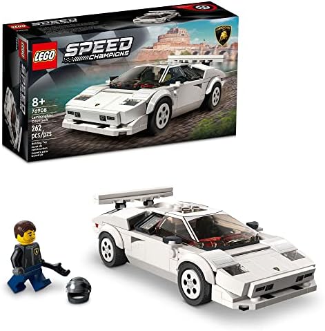 LEGO Lamborghini Countach 76908: Race Car Toy Model with Minifigure