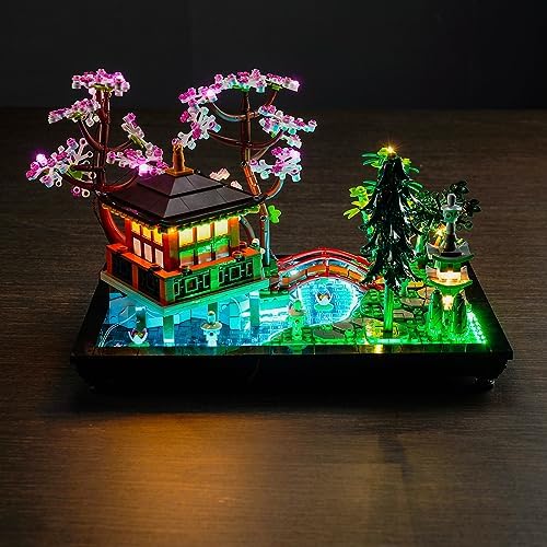 Upgraded LED Light Kit for Lego Tranquil Garden Set – Enhance Your Build!