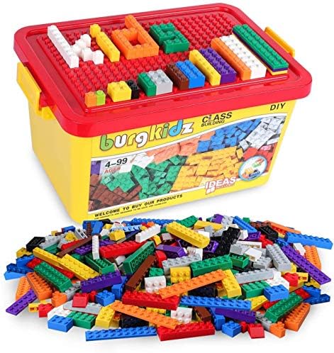BurgKidz Building Bricks: 568-Piece STEM Toy with Wheels and Storage – Perfect Gift for Kids 3+