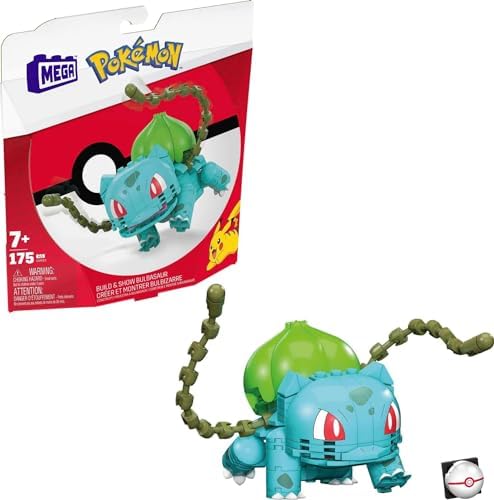 MEGA Pokémon Action Figure Building Toys – Gift for Kids, Bulbasaur, 175 Pieces