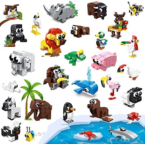 867PCS Animal Building Blocks – Perfect Party Favors & Stocking Stuffers for Kids 6+!