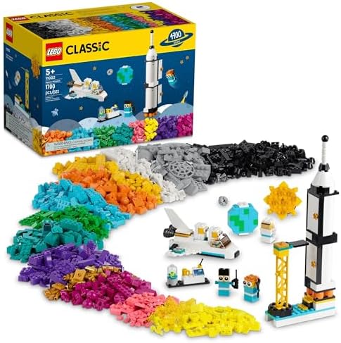 1700-Piece LEGO Space Mission Set: 10 Mini Builds for Ages 5+
